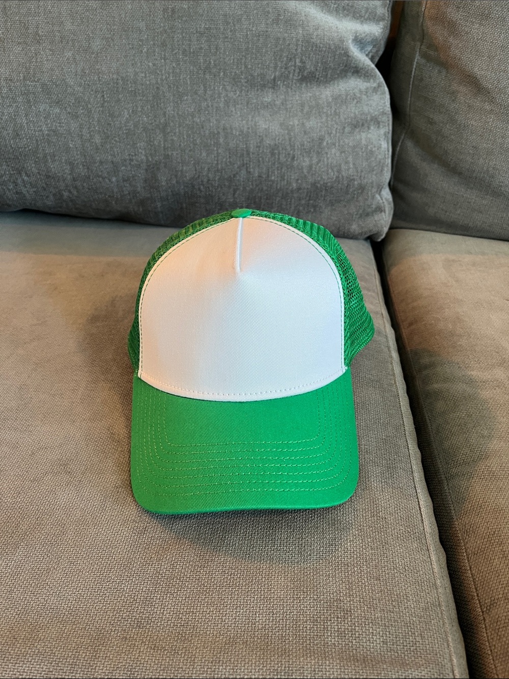 Aritzia TNA Green & White Baseball Trucker Hat